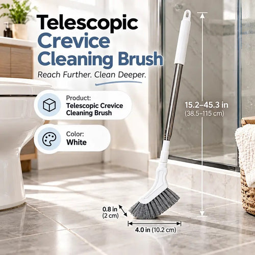 Adjustable Stainless Steel Telescopic Long Handle Crevice Cleaning Brush