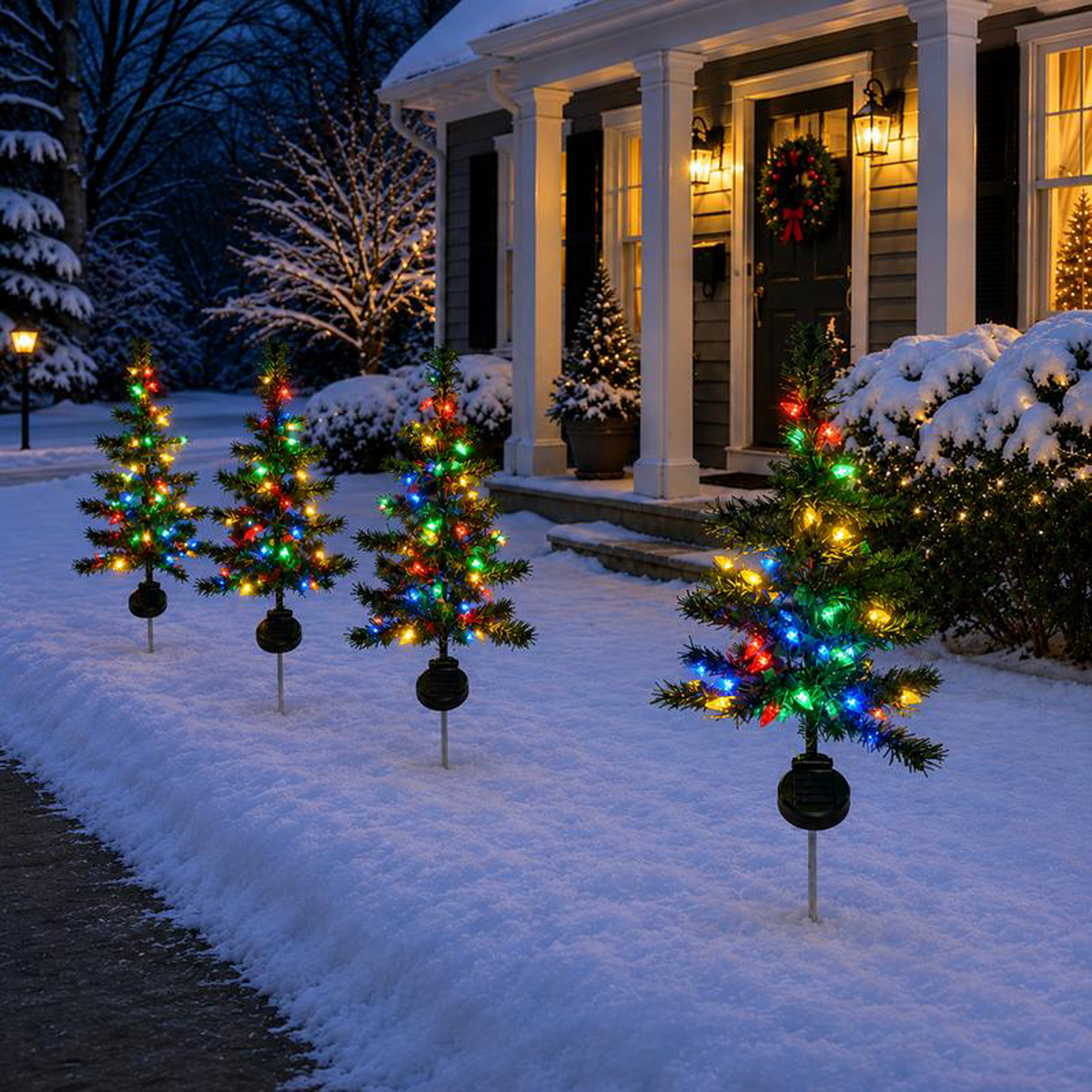 🎄Solar Strawberry LED Christmas Pathway Lights, Multicolor✨