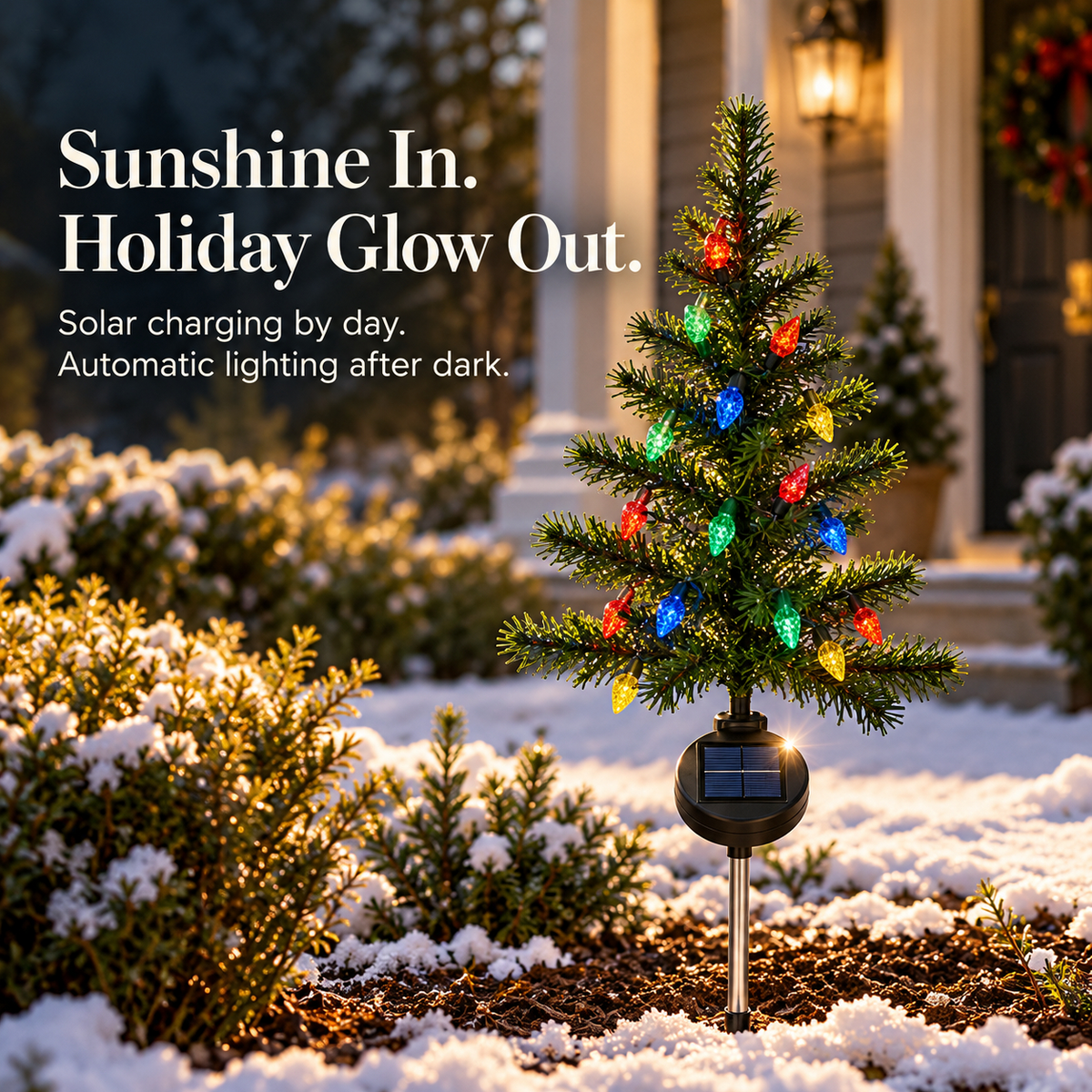 🎄Solar Strawberry LED Christmas Pathway Lights, Multicolor✨