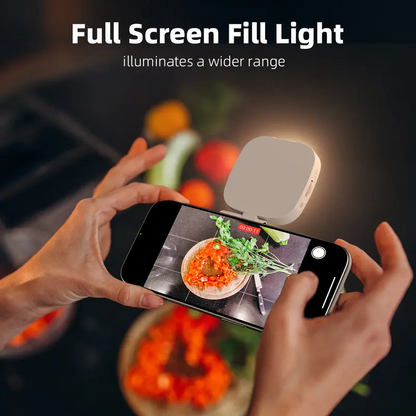 Magnetic MagSafe Phone Ring Light CRI97 Rechargeable LED with Mirror for Selfies Makeup Vlogging