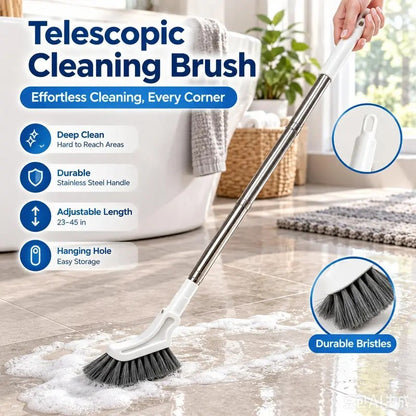 Adjustable Stainless Steel Telescopic Long Handle Crevice Cleaning Brush