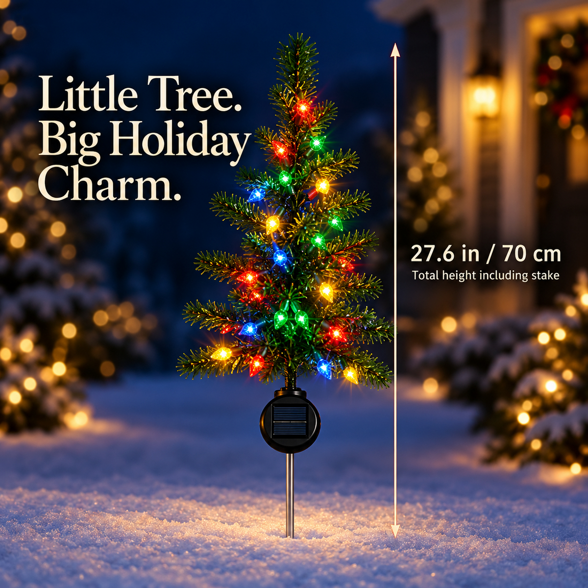 🎄Solar Strawberry LED Christmas Pathway Lights, Multicolor✨