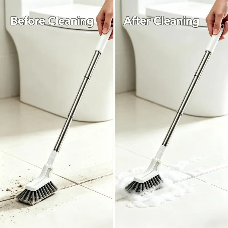 Adjustable Stainless Steel Telescopic Long Handle Crevice Cleaning Brush