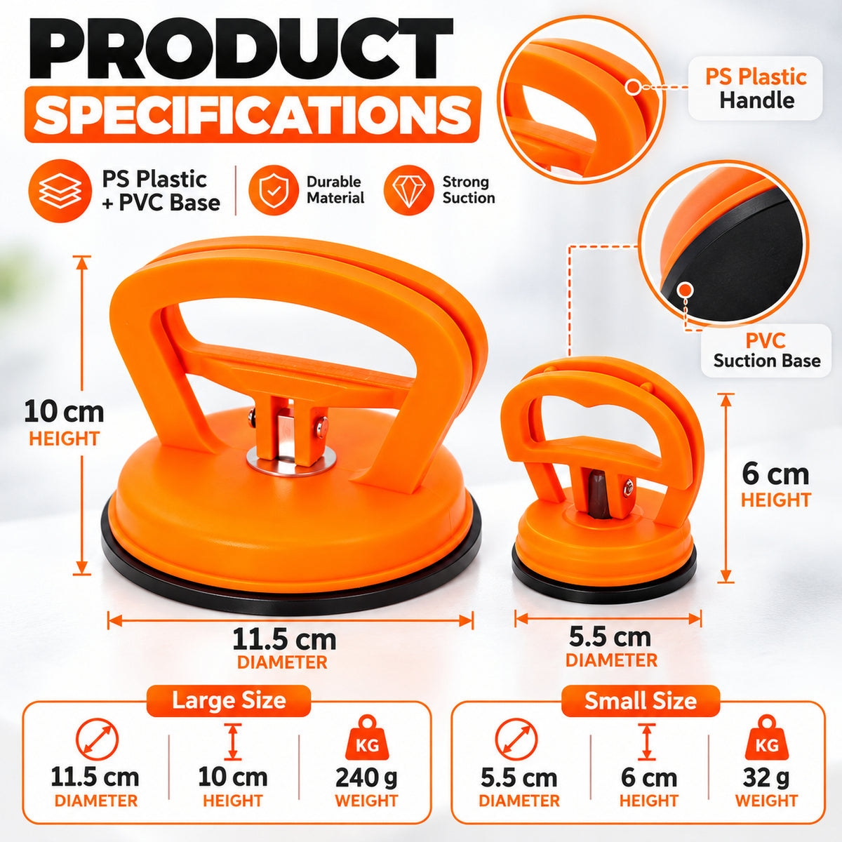 High Suction Dent Puller Cup Heavy Duty Panel Lifter for Car Dent Repair
