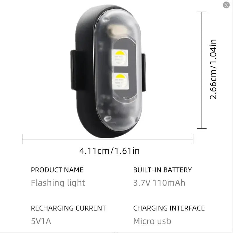 RGB LED Aircraft Strobe Light – Remote Wireless Multifunctional Warning Light for Bike & Car