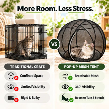 Rolling Cat Tent – Portable Panoramic Outdoor Enclosure & Rolling Cat Sphere