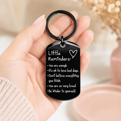 Minimalist Quote Keychain Uplifting Friend Present for Women