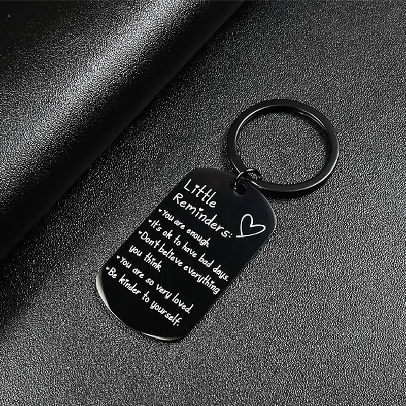 Minimalist Quote Keychain Uplifting Friend Present for Women