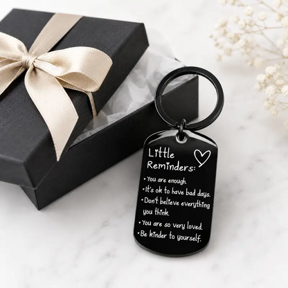 Minimalist Quote Keychain Uplifting Friend Present for Women