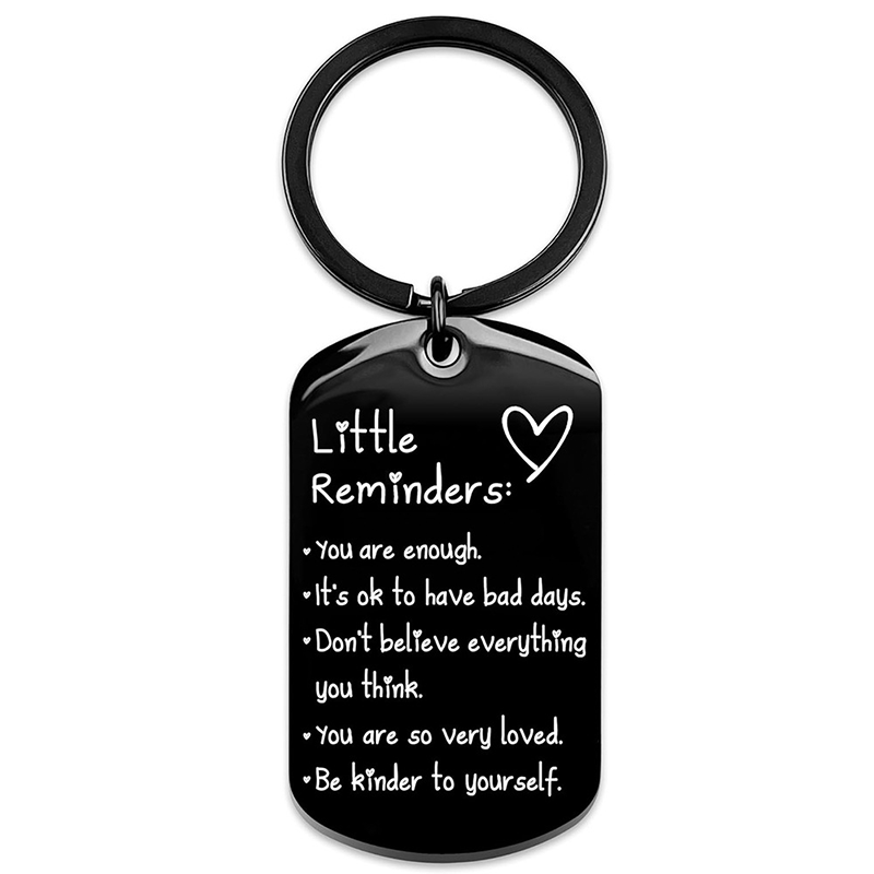 Minimalist Quote Keychain Uplifting Friend Present for Women