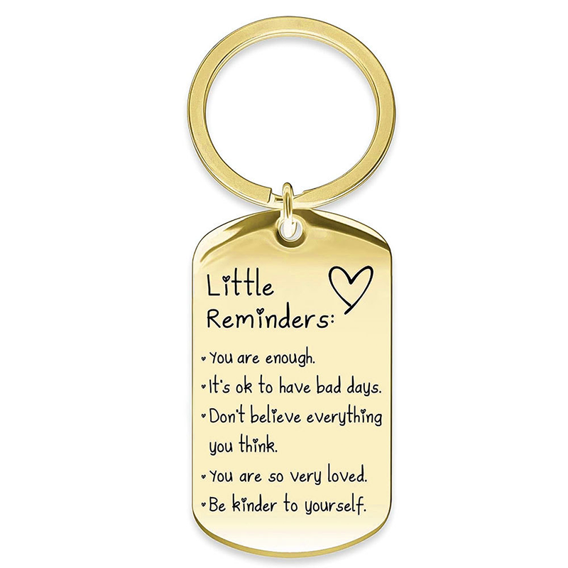 Minimalist Quote Keychain Uplifting Friend Present for Women