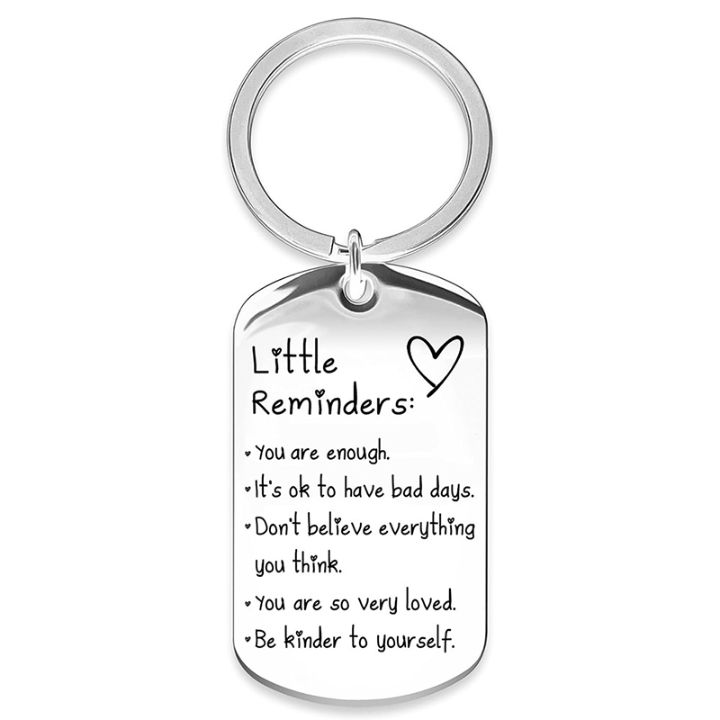 Minimalist Quote Keychain Uplifting Friend Present for Women