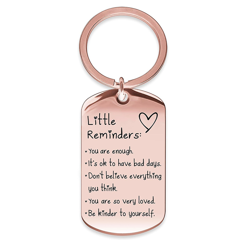 Minimalist Quote Keychain Uplifting Friend Present for Women