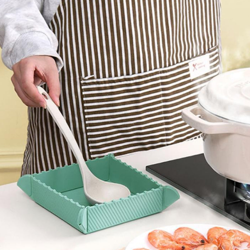 Magnetic Silicone Trivet 🧲 Foldable Pot Mat & Small Kitchen Tray