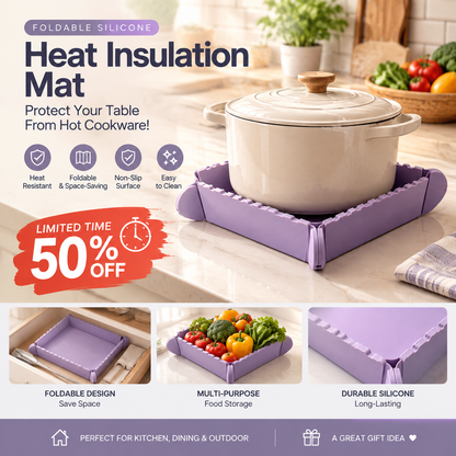 Magnetic Silicone Trivet 🧲 Foldable Pot Mat & Small Kitchen Tray